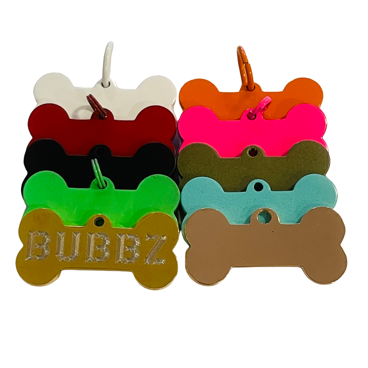 BONE DOG ID TAG - Custom Engraved Stainless Steel Premium - BIG