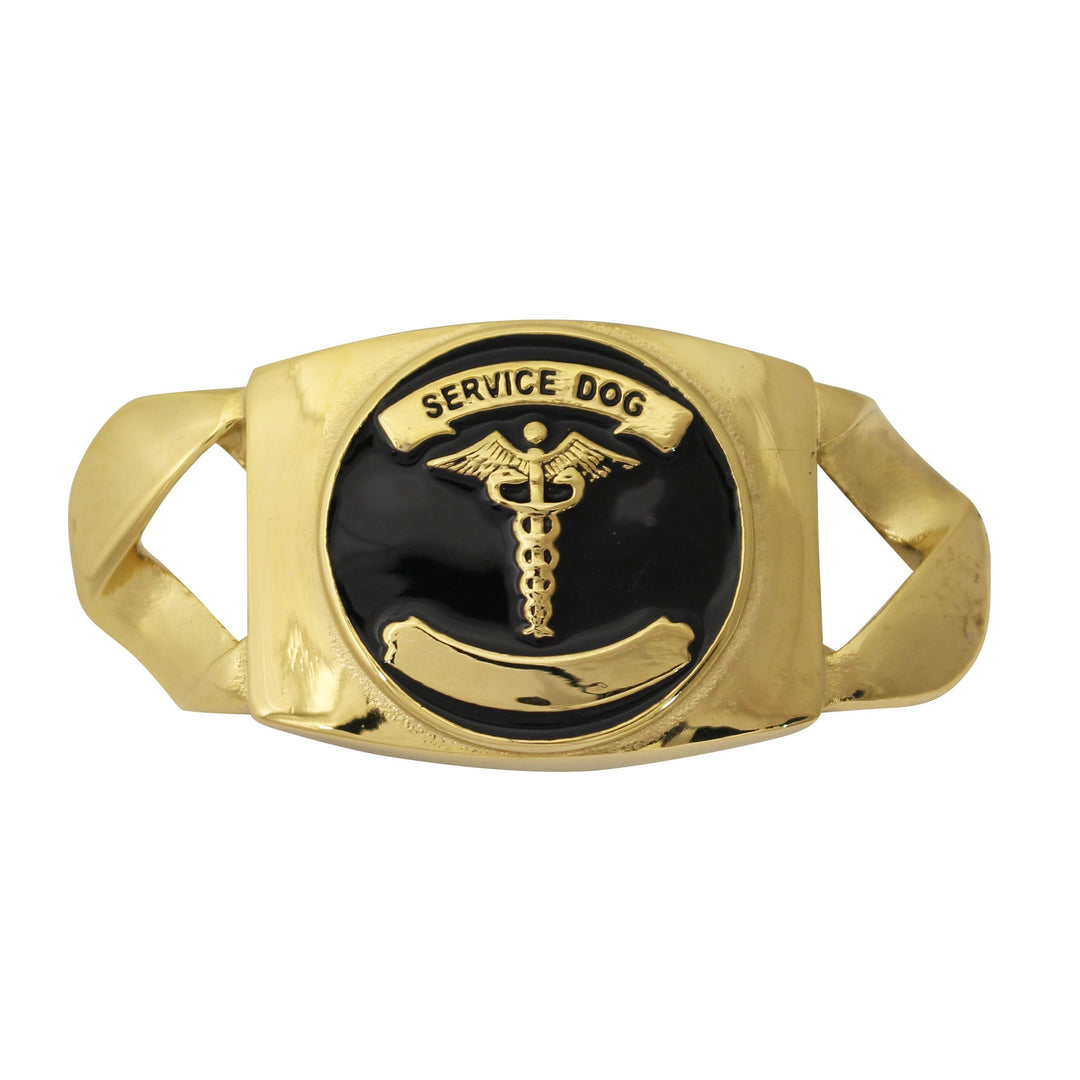The Service Dog ID Link 1 Inch Gold Custom Engraved Premium Quality 316L Stainless Steel - BIG DOG CHAINS®
