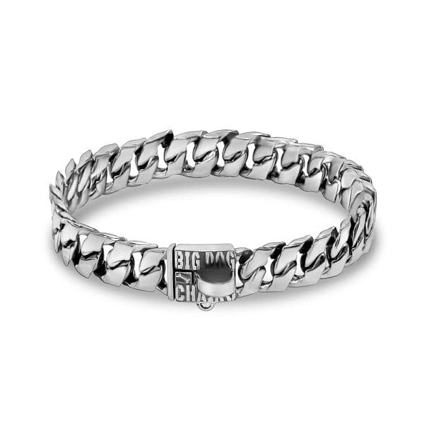 Magnum Unique Stainless Steel Dog Collar Big Dog Chains 27 inch 1 inch Exact Neck Size Provided We Will Add 1 inch