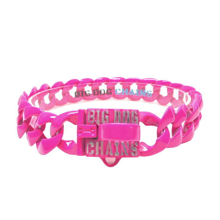 The Neon Pink Dog Collar | Big Dog Chains