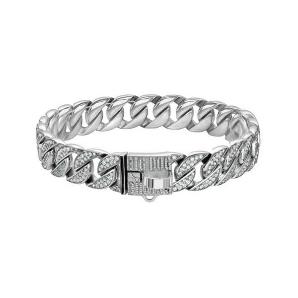 Diamond chain dog store collar