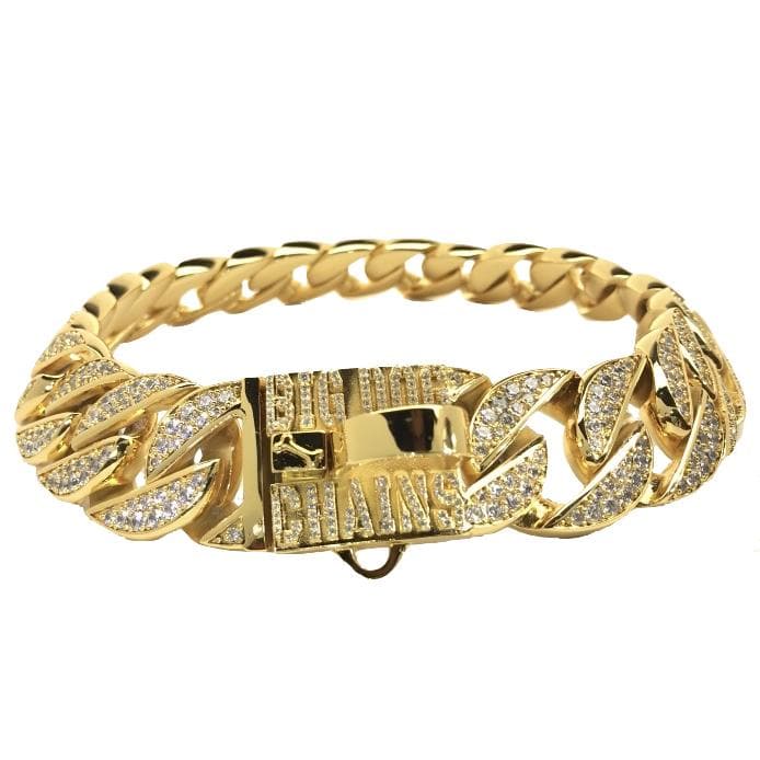 THE GOLDEN ICE Inch Gold Iced Out Cuban Link Couture BIG