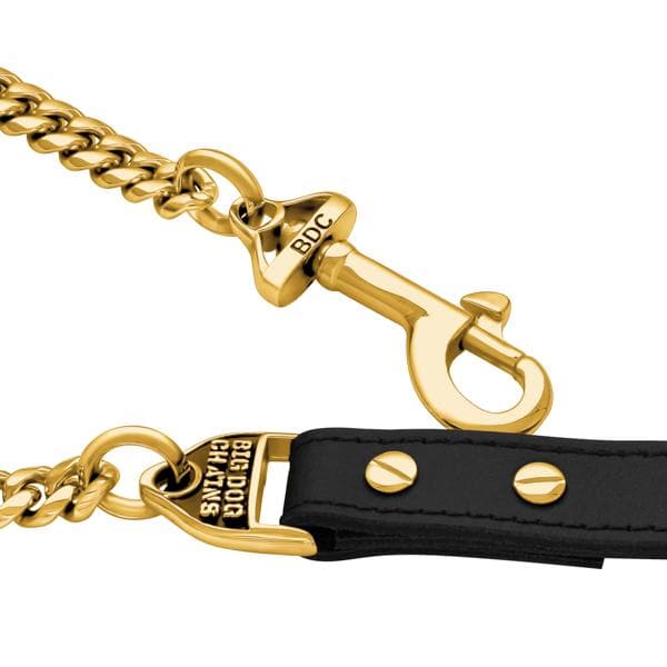 The Miami Leash Cuban Link Custom Gold Lead Opulent Sleek Premium - BIG DOG CHAINS®