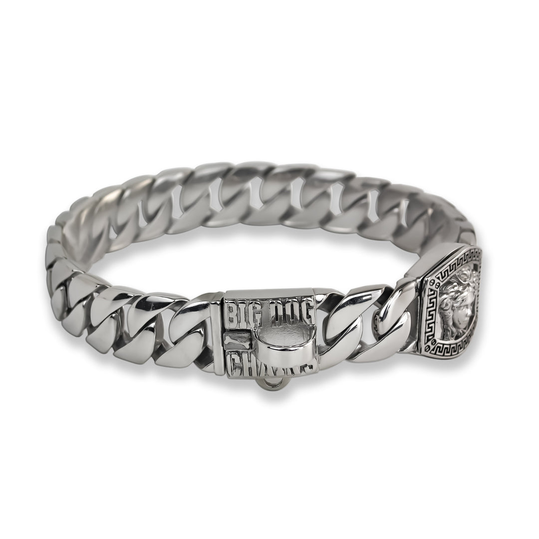 THE MEDUSA SILVER - Cuban Link with Custom Medusa Link Premium (1", 1.25", 1.75")