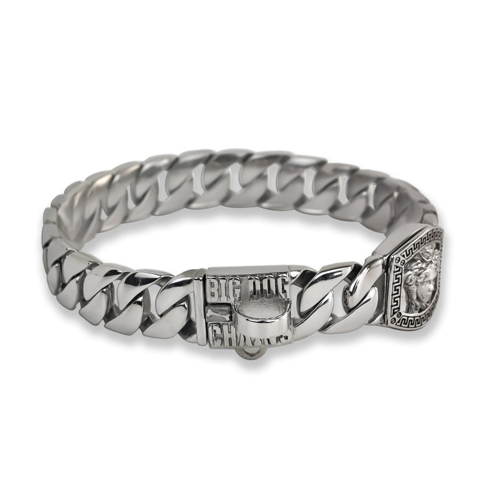 THE MEDUSA SILVER - Cuban Link with Custom Medusa Link Premium (1", 1.25", 1.75")