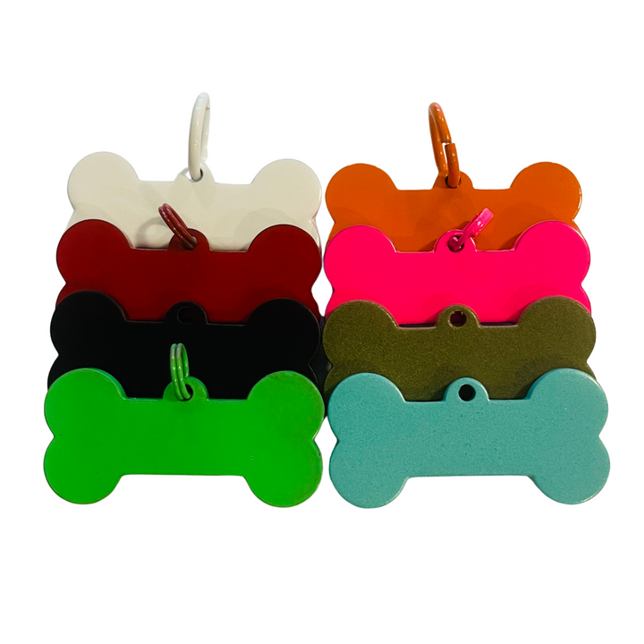 Bone Matching Colors Dog ID Tag Custom Engraved Premium - BIG DOG CHAINS®