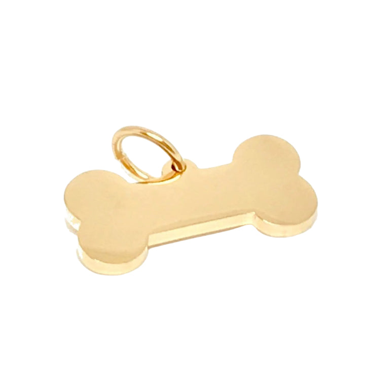 Rose Gold Bone Dog ID Tag Custom Engraved Premium - BIG DOG CHAINS®