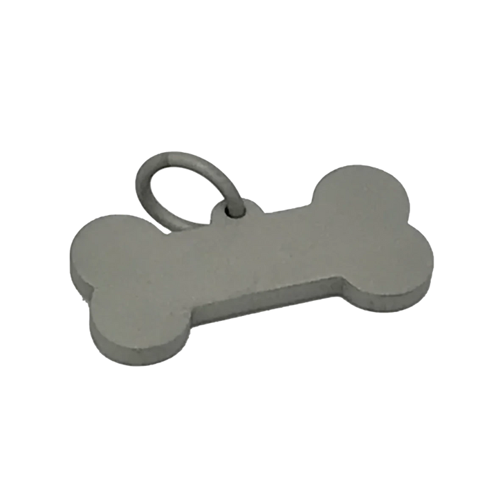 Bone shape id tag matte finish