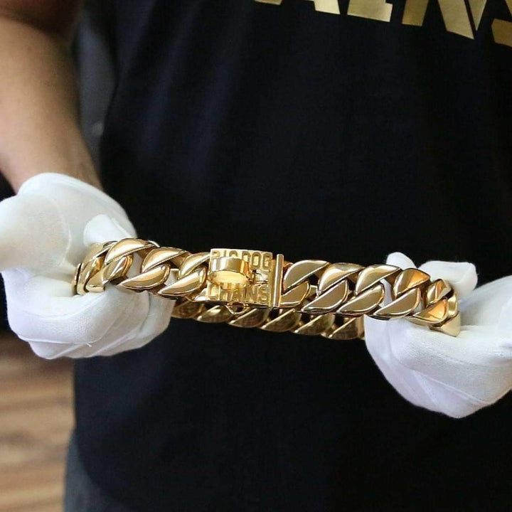 Kilo Gold Dog Collar Cuban Link - BIG DOG CHAINS