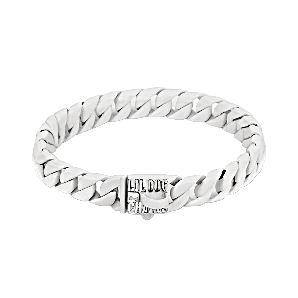 THE LiL HAVANA White Cuban Link Small Dog Collar 9-18 Inch - BIG DOG ...