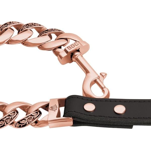 MAUI_Rose_Gold_Leash_Unique_Stainless_Steel_Links_with_Floral_Inlay_Design_Strong_and_Reliable_Lead_for_Large_and_Strong_Dogs_BIG_DOG_CHAINS