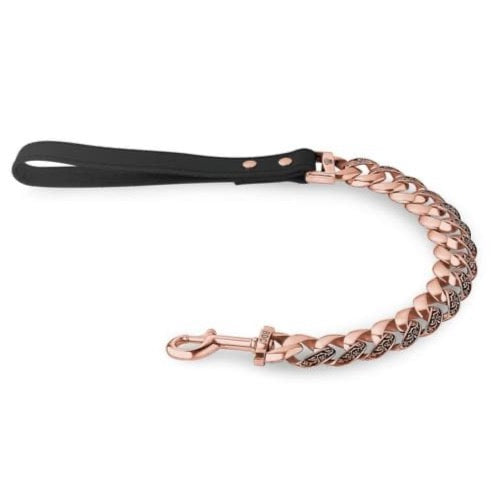 MAUI_Rose_Gold_Leash_Unique_Stainless_Steel_Links_with_Floral_Inlay_Design_Strong_and_Reliable_Lead_for_Large_and_Strong_Dogs_BIG_DOG_CHAINS