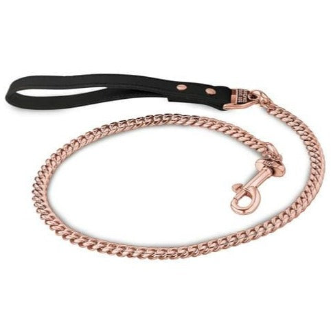 MIAMI_Rose_Gold_Cuban_Link_Leash_for_Strong_Dogs_Premium_Leather_Handle_High_Quality_Rose_Gold_Finish_Hand_Polished_Welded_Cuban_Links_Perfect_for_Large_Dogs_like_French_Bulldog_Doberman_and_more_BIG_DOG_CHAINS