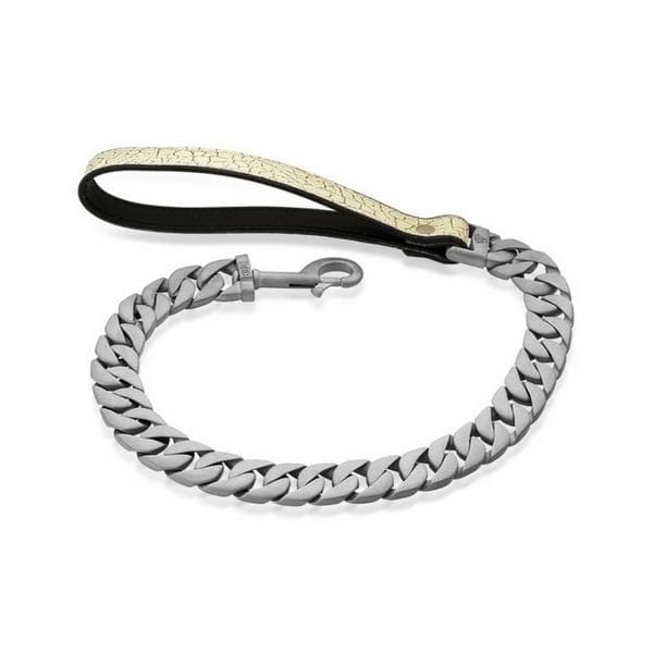 NATO Dog Leash Luxury Cuban Link Custom Matte FinishLeash made of Stainless Steel for Large Dogs - BIG DOG CHAINS