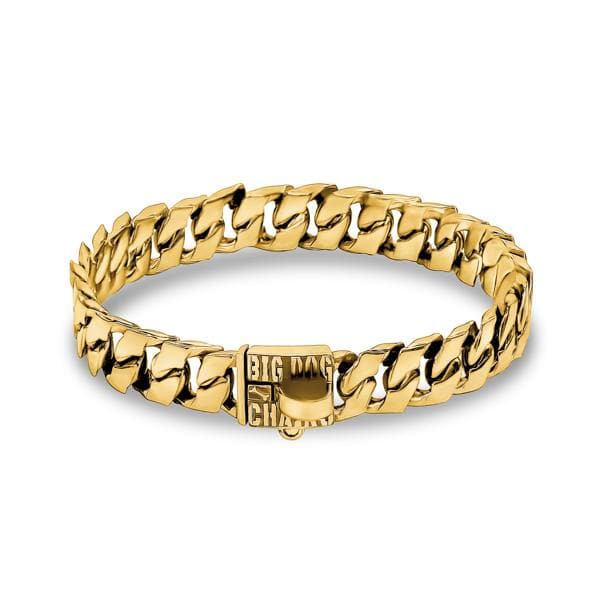 Luxury Gold Dog Collars and Leashes BIG DOG CHAINS BIG DOG CHAINS