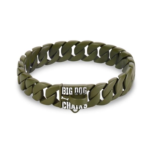 THE GENERAL Green Cuban_Link XL Dog Collar 