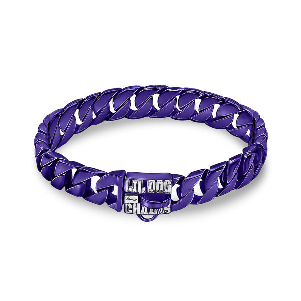 THE HAZE Candy Purple Cuban Link Small Dog Collar 9-18 Inch - BIG DOG ...