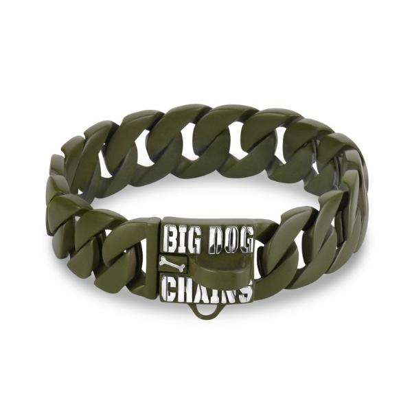 THE_RAMBO_Military_Green_XL_Dog_Collar_Custom_Cuban_Link_High_Quality_Stainless_Steel_Designed_for_XL_Bullies_Bull_Mastiff_Cane_Corso_and_The_Strongest_Dogs_in_The_World_BIG_DOG_CHAINS