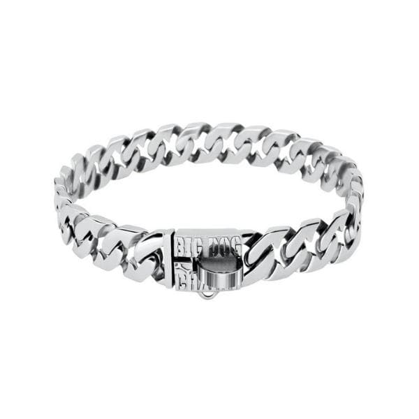 THE ROX Large Cuban Link Dog Stainless Steel Dog Collar Pit Bull XL Collar for Large Dogs Chain Link Custom Luxury Dog Collar - BIG DOG CHAINS