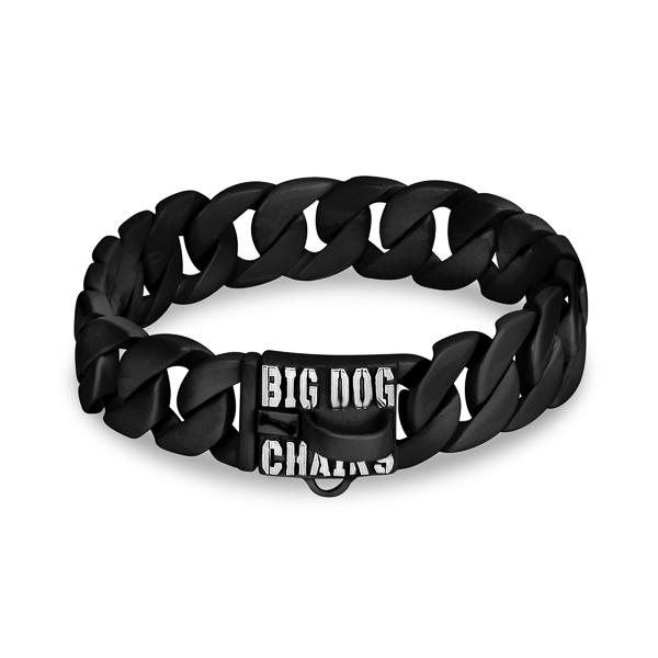 The_HUNTER_Black_Cuban_Link_XL_Dog_Collar _Custom_Extra_Large_for_Strong_Dogs_Like_XL_Bully_Cane_Corse_Presa_Canario_Pit_Bull_Bull_Mastiff_and_More_Unique_Luxury_Black_Finish_Dog_Collar_BIG_DOG_CHAINS
