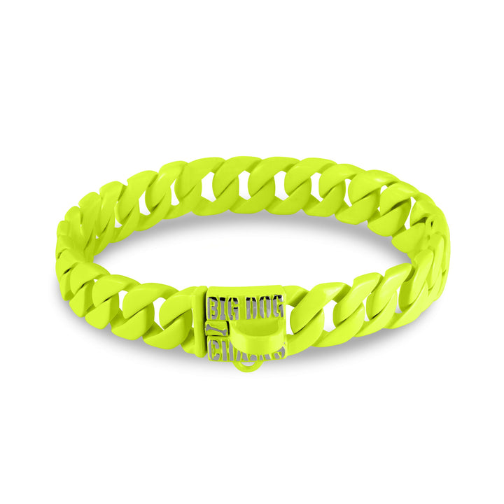Yellow Starburst, the ultimate luxury dog collar for medium to large dogs