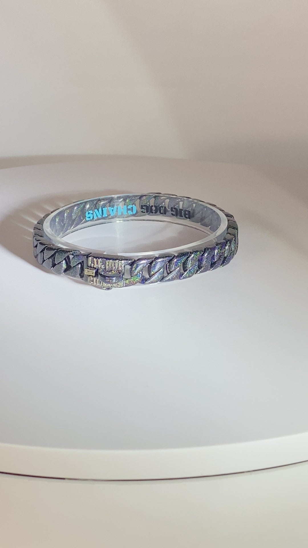 Collar para perro THE ALEXANDRITE - Eslabón cubano pequeño, ajuste personalizado, premium